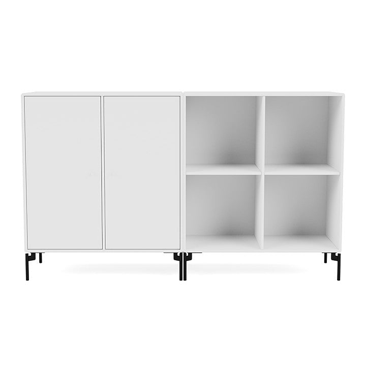 [product_category]-Montana Pair Classic Sideboard With Legs, New White/Black-Montana Furniture-5714322265010-0000PAIR-101-03-MON-2