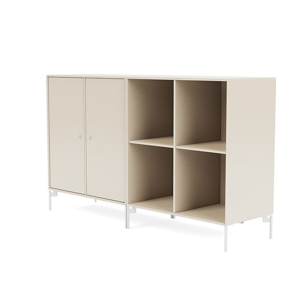 [product_category]-Montana Pair Classic Sideboard With Legs, Oat/Snow White-Montana Furniture-5714322266840-0000PAIR-158-02-MON-1
