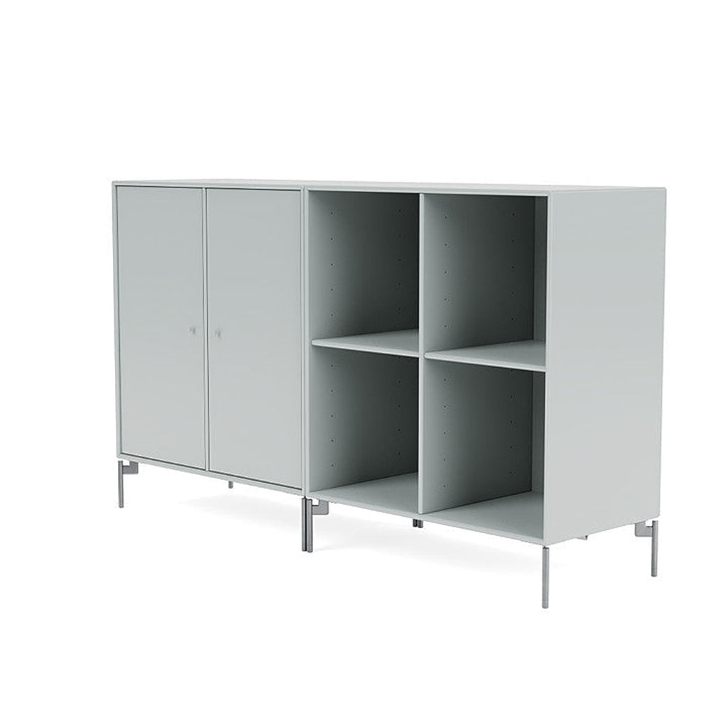 [product_category]-Montana Pair Classic Sideboard With Legs, Oyster/Matt Chrome-Montana Furniture-5714322266673-0000PAIR-156-01-MON-1