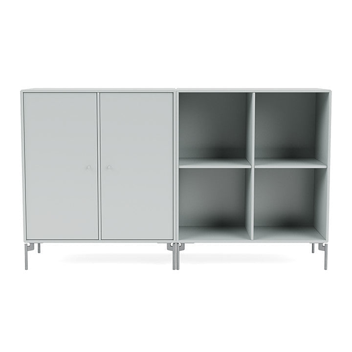 [product_category]-Montana Pair Classic Sideboard With Legs, Oyster/Matt Chrome-Montana Furniture-5714322266673-0000PAIR-156-01-MON-2