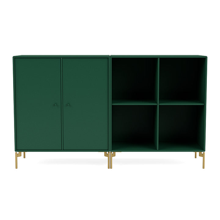 [product_category]-Montana Pair Classic Sideboard With Legs, Pine/Brass-Montana Furniture-5714322265225-0000PAIR-136-09-MON-2