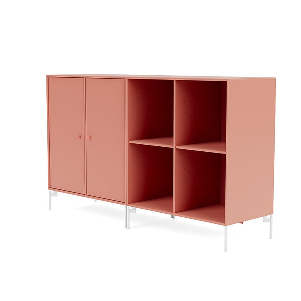 [product_category]-Montana Pair Classic Sideboard With Legs, Rhubarb/Snow White-Montana Furniture-5714322266369-0000PAIR-151-02-MON-1