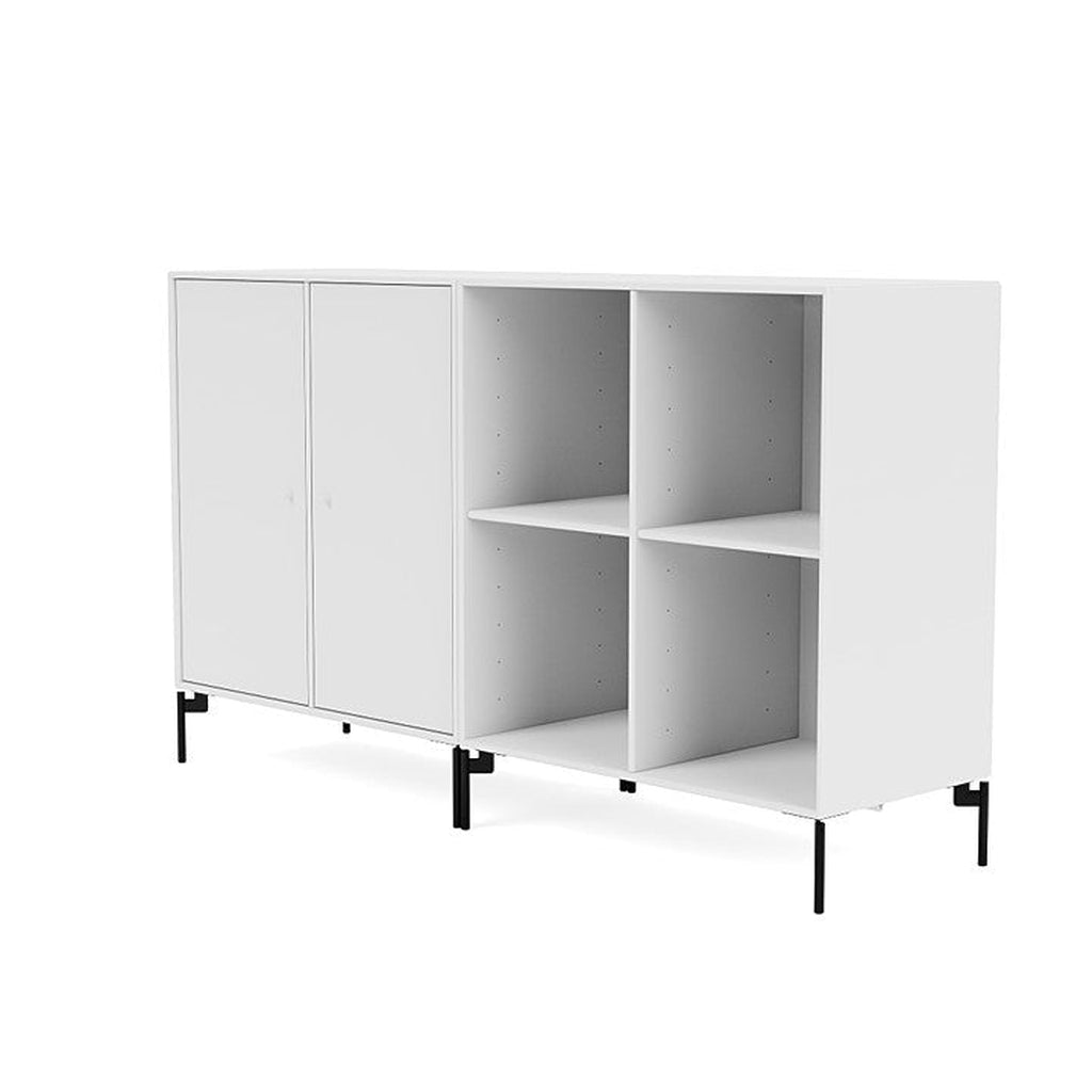[product_category]-Montana Pair Classic Sideboard With Legs, Snow White/Black-Montana Furniture-5714322267656-0000PAIR-38-03-MON-1