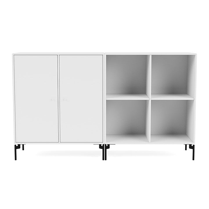 [product_category]-Montana Pair Classic Sideboard With Legs, Snow White/Black-Montana Furniture-5714322267656-0000PAIR-38-03-MON-2