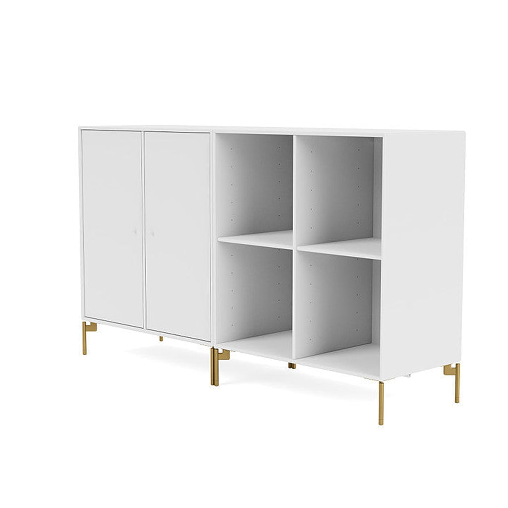 [product_category]-Montana Pair Classic Sideboard With Legs, Snow White/Brass-Montana Furniture-5714322267700-0000PAIR-38-09-MON-1