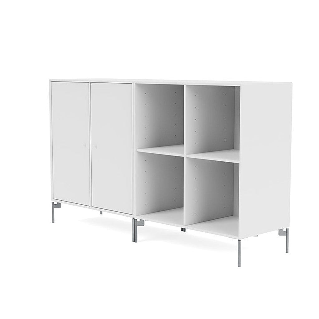 [product_category]-Montana Pair Classic Sideboard With Legs, Snow White/Matt Chrome-Montana Furniture-5714322267632-0000PAIR-38-01-MON-1