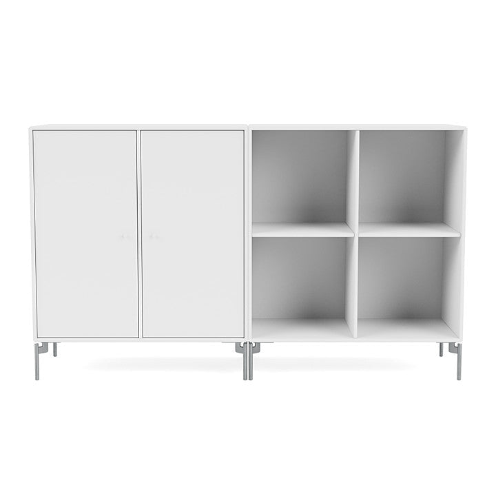 [product_category]-Montana Pair Classic Sideboard With Legs, Snow White/Matt Chrome-Montana Furniture-5714322267632-0000PAIR-38-01-MON-2