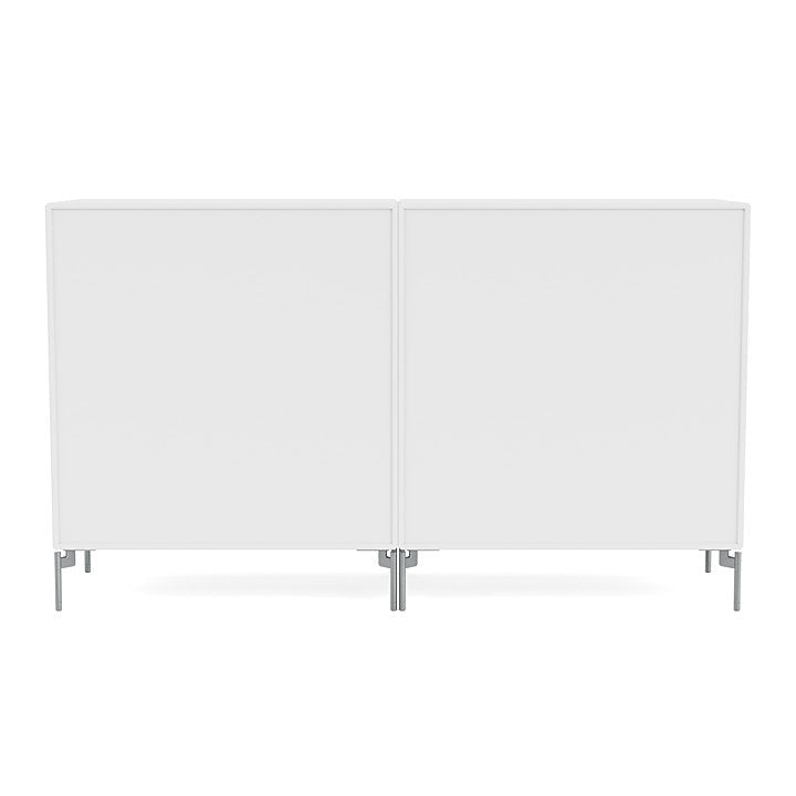 [product_category]-Montana Pair Classic Sideboard With Legs, Snow White/Matt Chrome-Montana Furniture-5714322267632-0000PAIR-38-01-MON-4