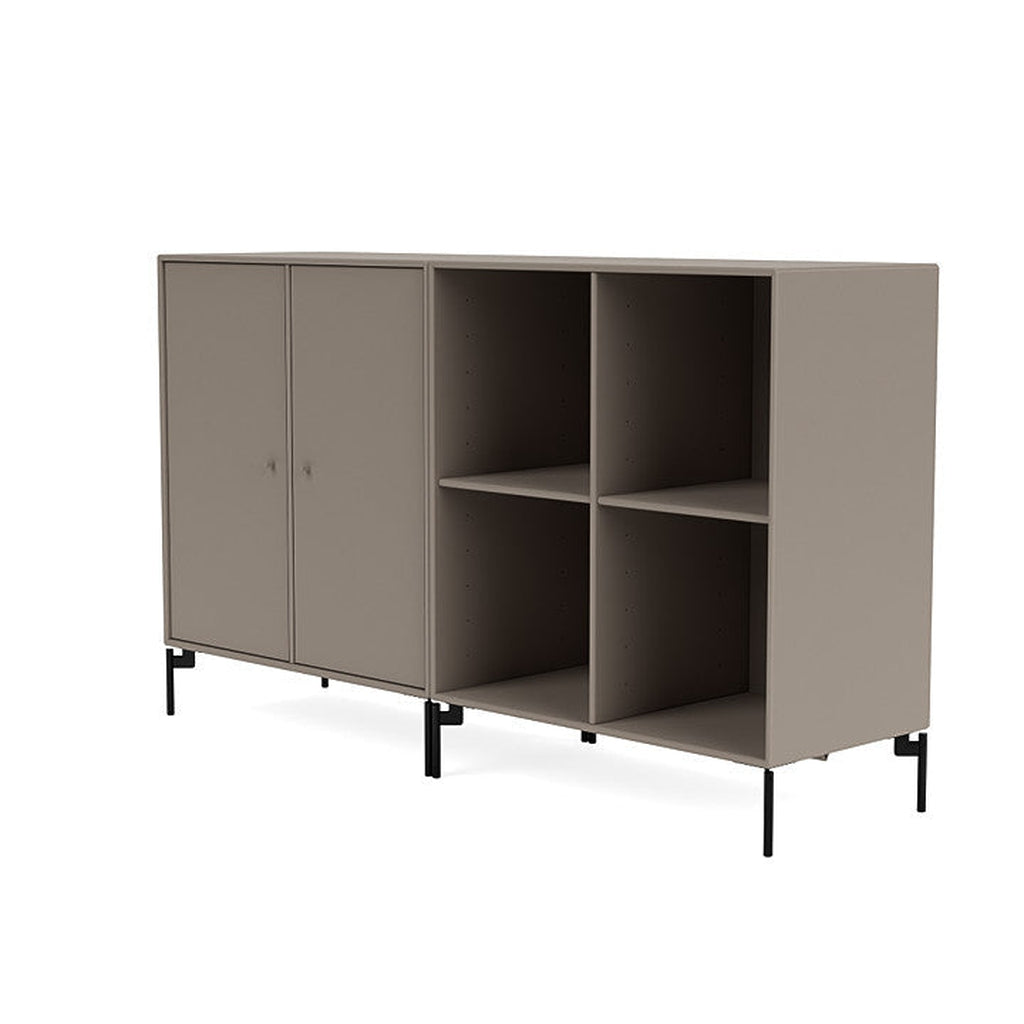 [product_category]-Montana Pair Classic Sideboard With Legs, Truffle/Black-Montana Furniture-5714322265577-0000PAIR-141-03-MON-1