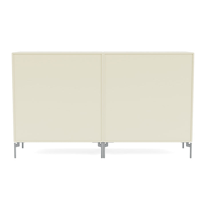 [product_category]-Montana Pair Classic Sideboard With Legs, Vanilla/Matt Chrome-Montana Furniture-5714322266277-0000PAIR-150-01-MON-4