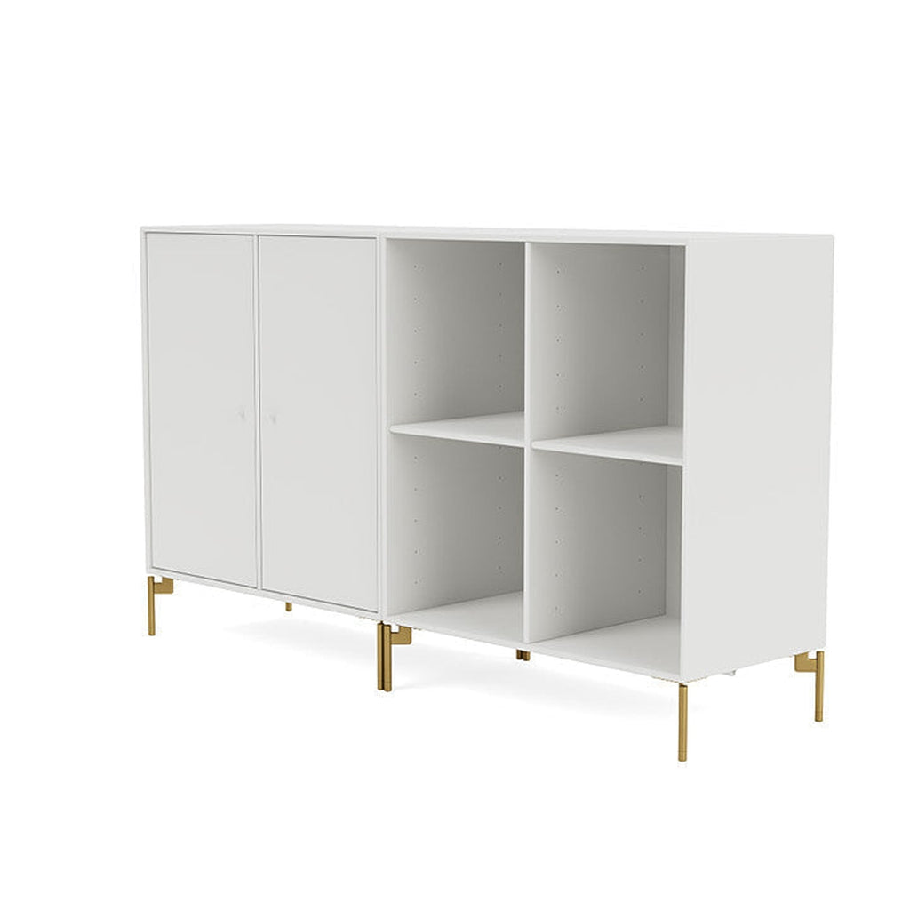 [product_category]-Montana Pair Classic Sideboard With Legs, White/Brass-Montana Furniture-5714322264587-0000PAIR-01-09-MON-1