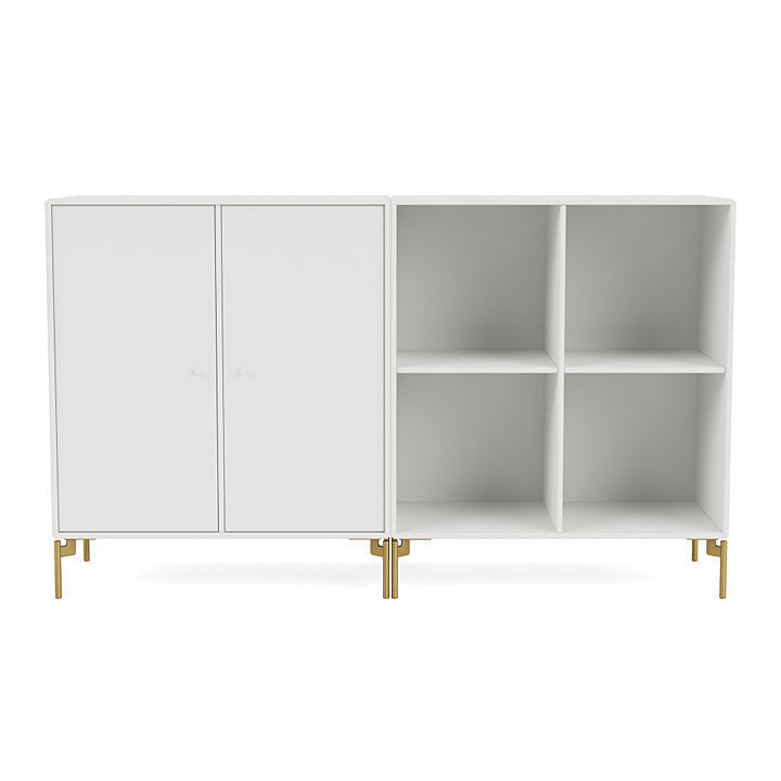 [product_category]-Montana Pair Classic Sideboard With Legs, White/Brass-Montana Furniture-5714322264587-0000PAIR-01-09-MON-2