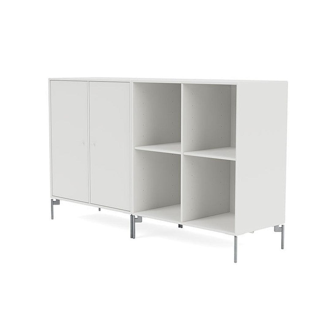 [product_category]-Montana Pair Classic Sideboard With Legs, White/Matt Chrome-Montana Furniture-5714322264518-0000PAIR-01-01-MON-1
