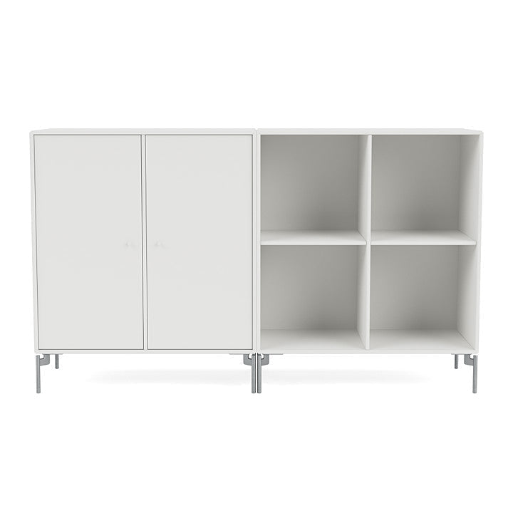 [product_category]-Montana Pair Classic Sideboard With Legs, White/Matt Chrome-Montana Furniture-5714322264518-0000PAIR-01-01-MON-2