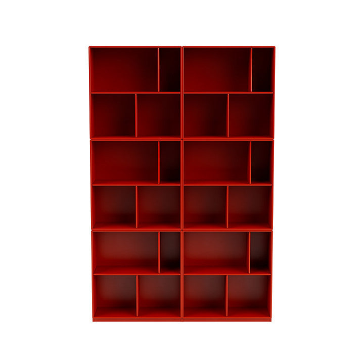 [product_category]-Montana Read Spacious Bookshelf With 3 Cm Plinth, Rosehip Red-Montana Furniture-5714322268295-0000READ-145-06-MON-2