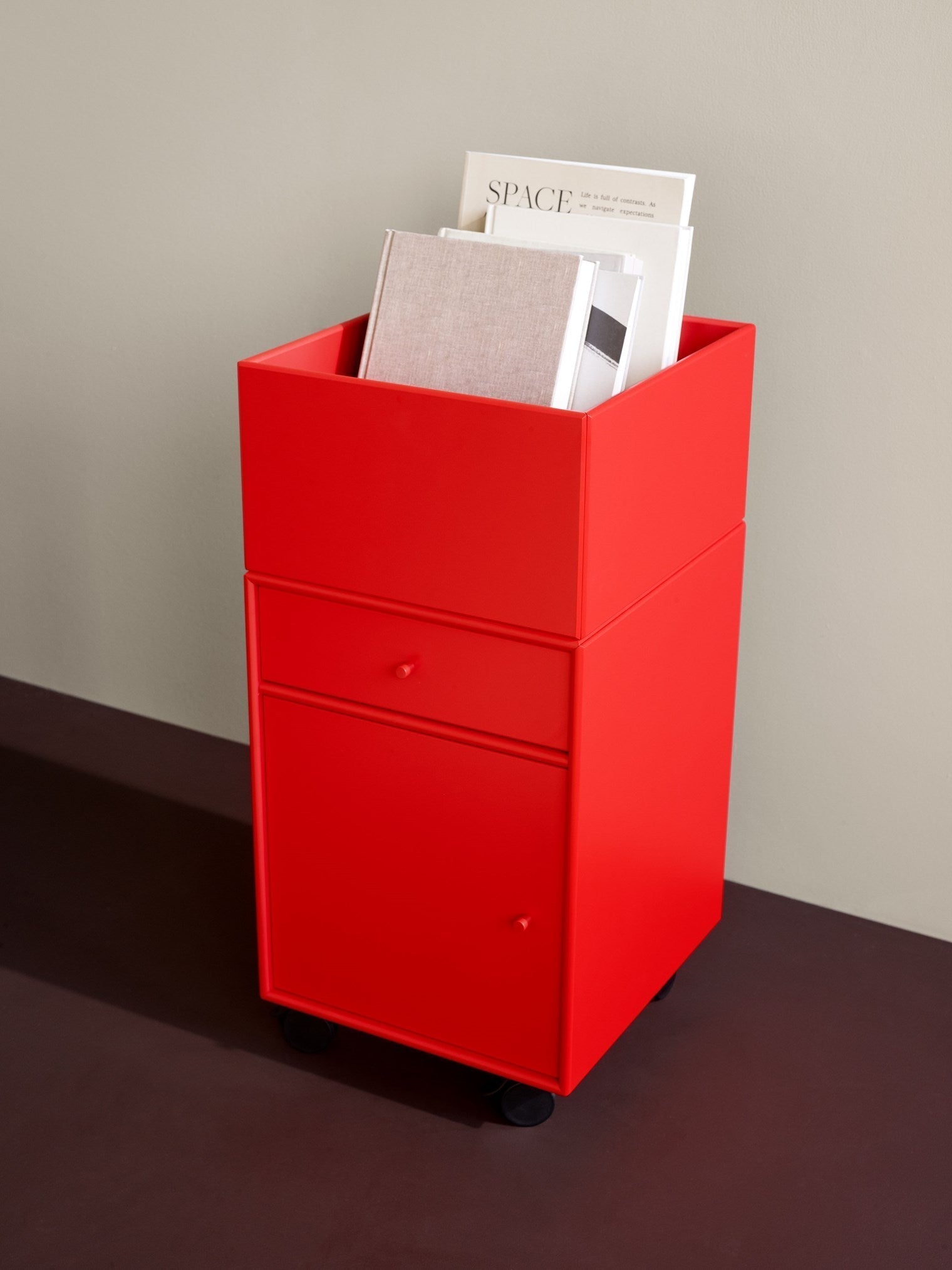 [product_category]-Montana Runner Office Unit On Castors, Ruby-Montana Furniture-5715288369071-00RUNNER-167-05-MON-5
