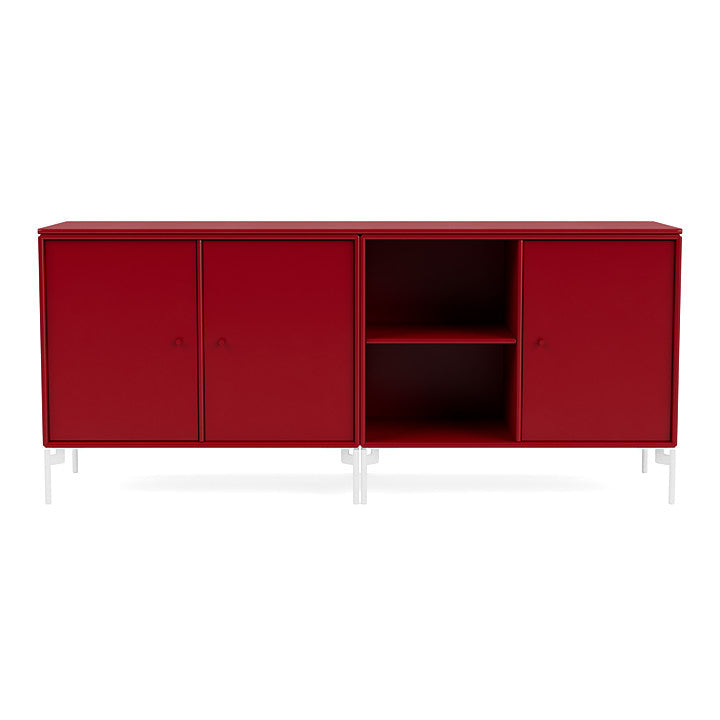 [product_category]-Montana Save Lowboard With Legs, Beetroot/Snow White-Montana Furniture-5714322259842-0000SAVE-165-02-MON-2