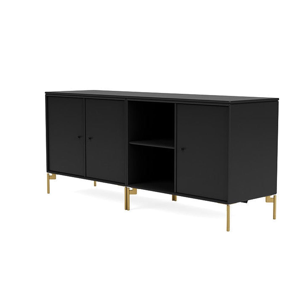 [product_category]-Montana Save Lowboard With Legs, Black/Brass-Montana Furniture-5714322257572-0000SAVE-05-09-MON-1
