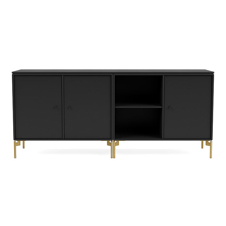 [product_category]-Montana Save Lowboard With Legs, Black/Brass-Montana Furniture-5714322257572-0000SAVE-05-09-MON-2