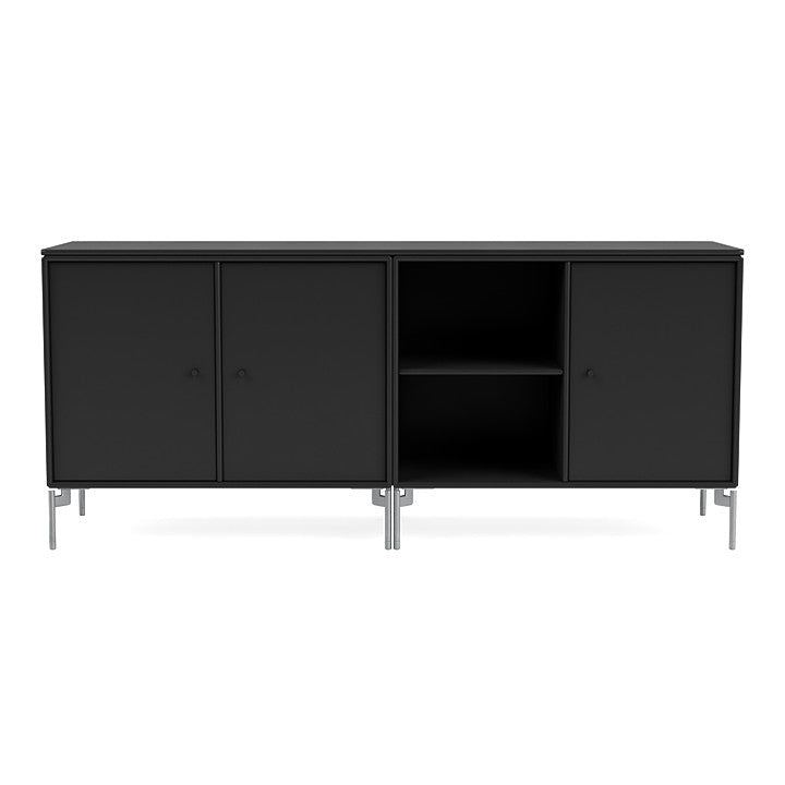 [product_category]-Montana Save Lowboard With Legs, Black/Matt Chrome-Montana Furniture-5714322257510-0000SAVE-05-01-MON-2