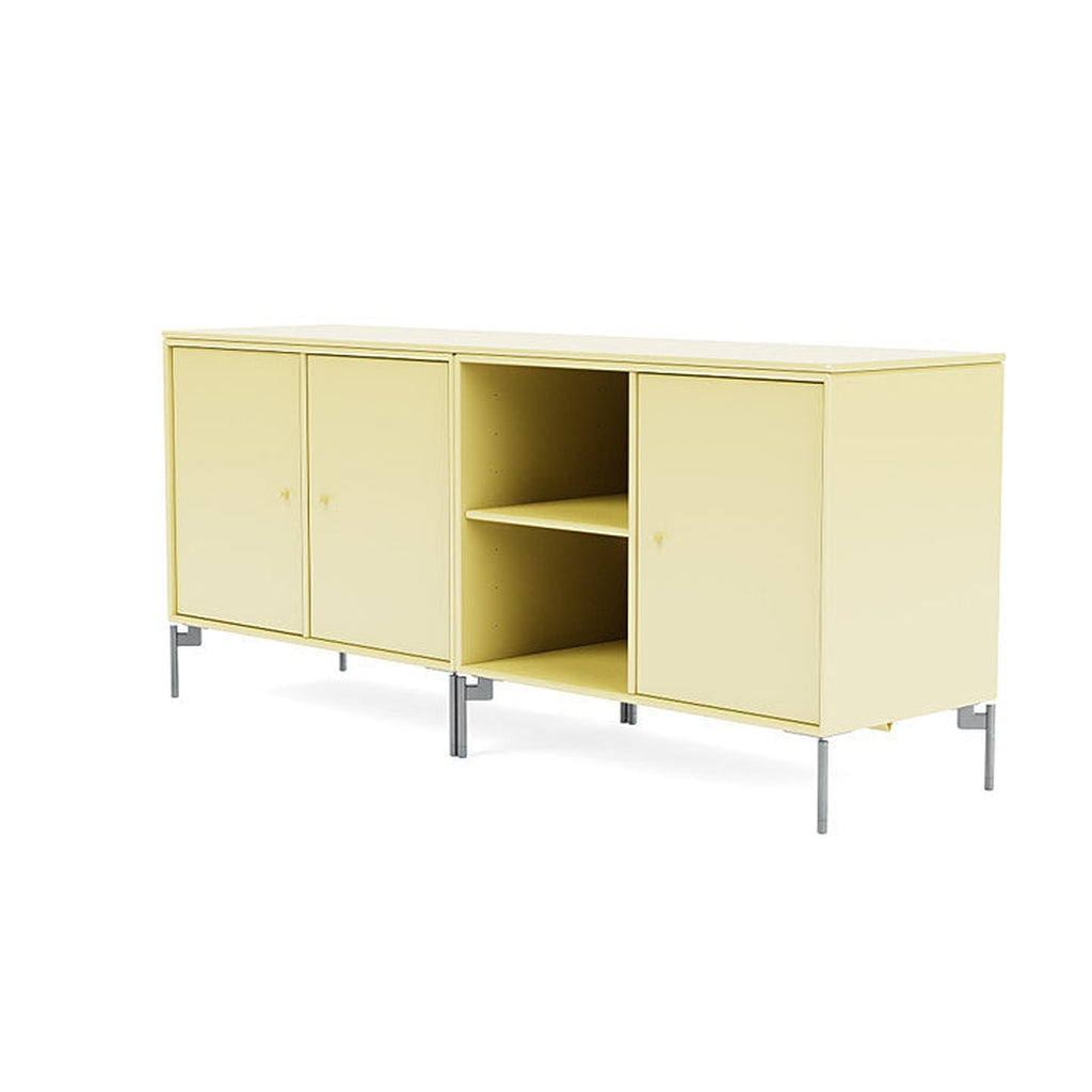 [product_category]-Montana Save Lowboard With Legs, Camomile/Matt Chrome-Montana Furniture-5714322259415-0000SAVE-159-01-MON-1