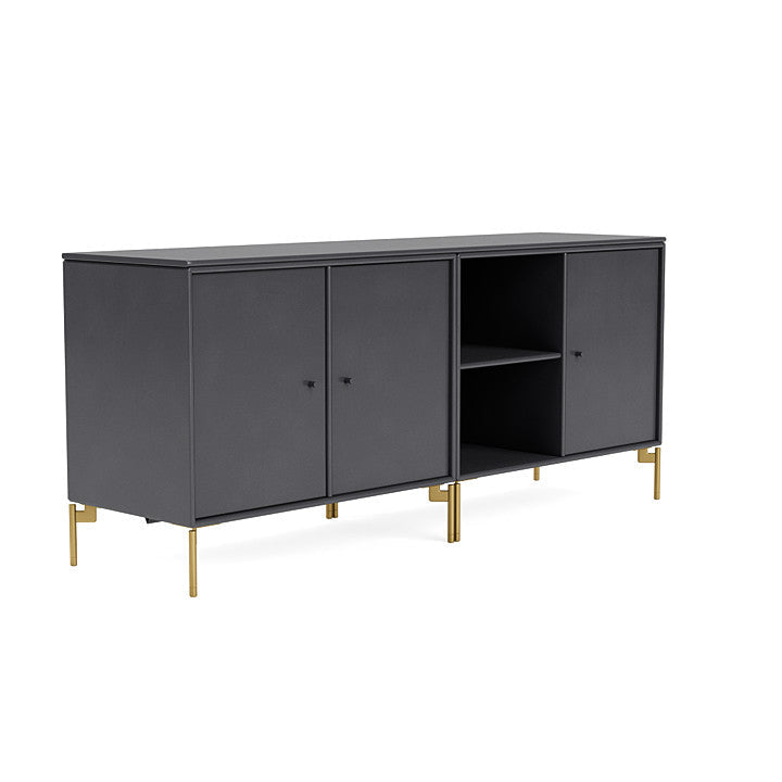 [product_category]-Montana Save Lowboard With Legs, Carbon Black/Brass-Montana Furniture-5714322260039-0000SAVE-36-09-MON-3