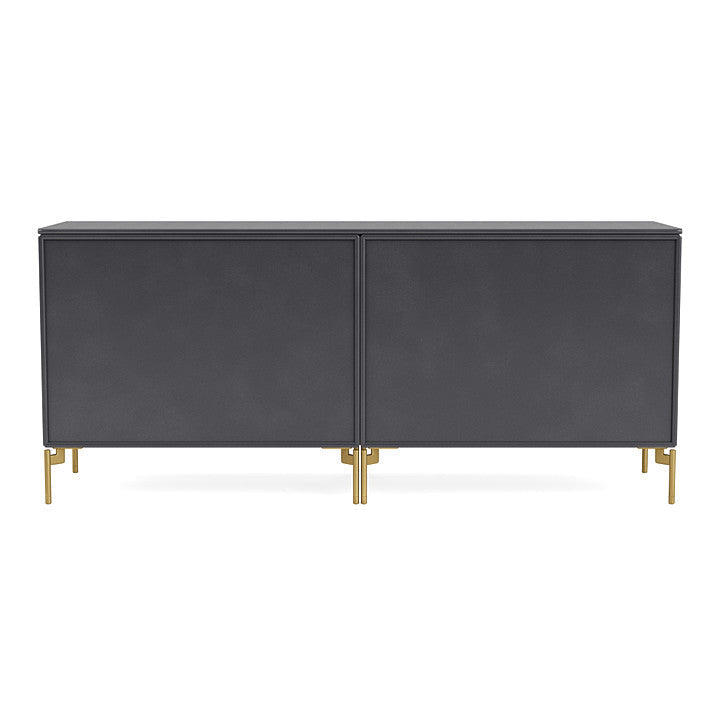 [product_category]-Montana Save Lowboard With Legs, Carbon Black/Brass-Montana Furniture-5714322260039-0000SAVE-36-09-MON-4
