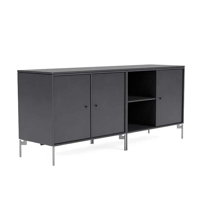 [product_category]-Montana Save Lowboard With Legs, Carbon Black/Matt Chrome-Montana Furniture-5714322259972-0000SAVE-36-01-MON-3