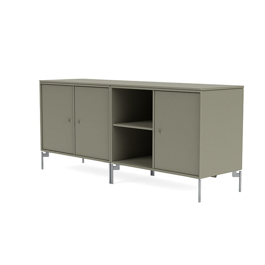 [product_category]-Montana Save Lowboard With Legs, Fennel/Matt Chrome-Montana Furniture-5714322258432-0000SAVE-144-01-MON-1