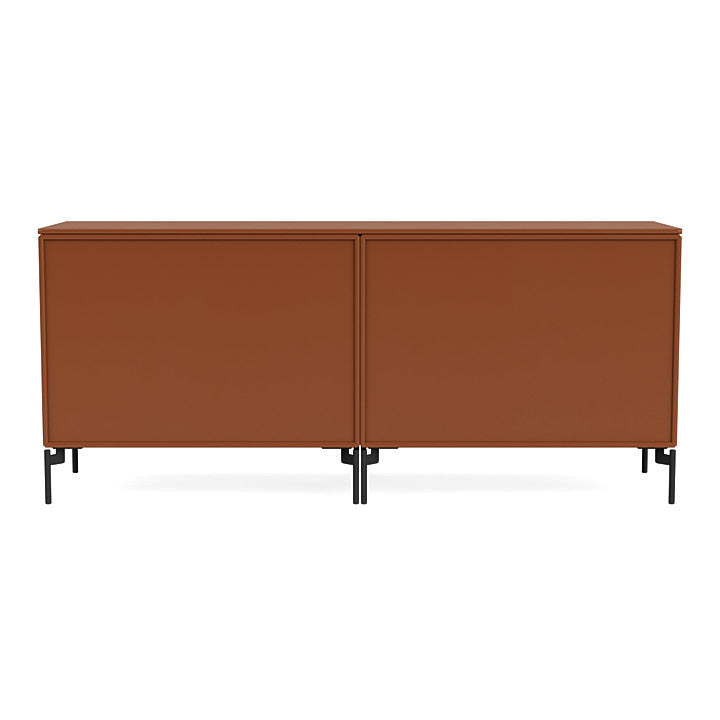 [product_category]-Montana Save Lowboard With Legs, Hazelnut/Black-Montana Furniture-5714322258593-0000SAVE-146-03-MON-4