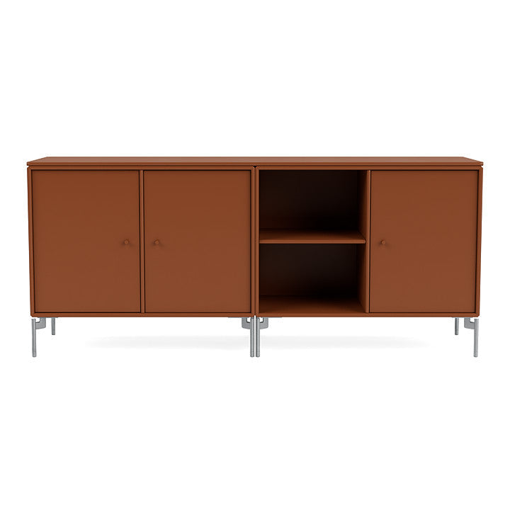 [product_category]-Montana Save Lowboard With Legs, Hazelnut/Matt Chrome-Montana Furniture-5714322258579-0000SAVE-146-01-MON-2