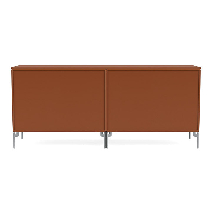 [product_category]-Montana Save Lowboard With Legs, Hazelnut/Matt Chrome-Montana Furniture-5714322258579-0000SAVE-146-01-MON-4