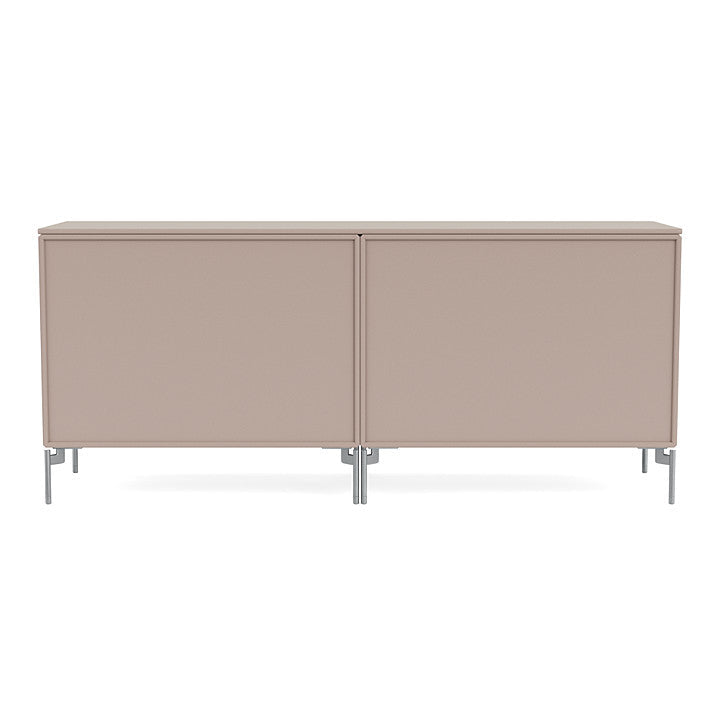 [product_category]-Montana Save Lowboard With Legs, Mushroom Brown/Matt Chrome-Montana Furniture-5714322257930-0000SAVE-137-01-MON-4