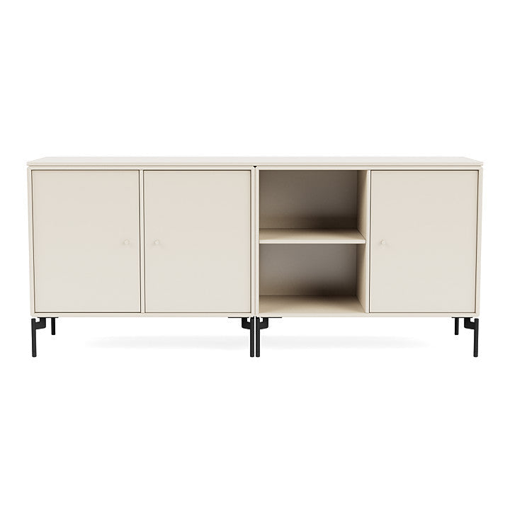 [product_category]-Montana Save Lowboard With Legs, Oat/Black-Montana Furniture-5714322259361-0000SAVE-158-03-MON-2