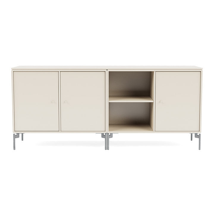 [product_category]-Montana Save Lowboard With Legs, Oat/Matt Chrome-Montana Furniture-5714322259347-0000SAVE-158-01-MON-2
