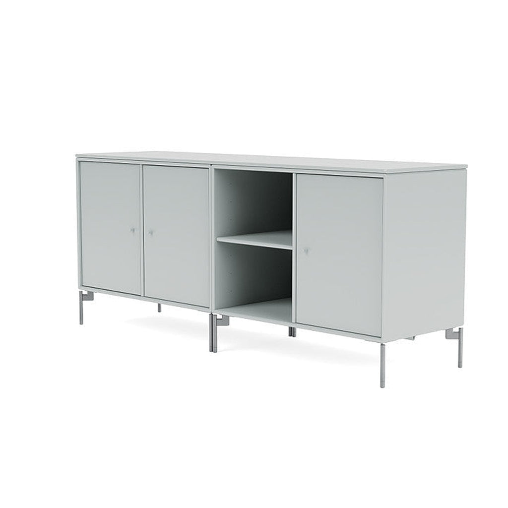 [product_category]-Montana Save Lowboard With Legs, Oyster/Matt Chrome-Montana Furniture-5714322259200-0000SAVE-156-01-MON-1