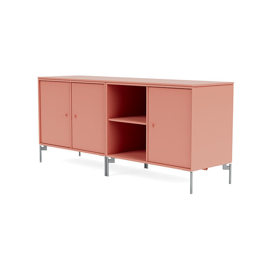 [product_category]-Montana Save Lowboard With Legs, Rhubarb/Matt Chrome-Montana Furniture-5714322258920-0000SAVE-151-01-MON-1
