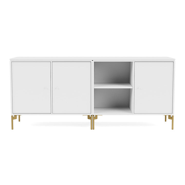 [product_category]-Montana Save Lowboard With Legs, Snow White/Brass-Montana Furniture-5714322260107-0000SAVE-38-09-MON-2