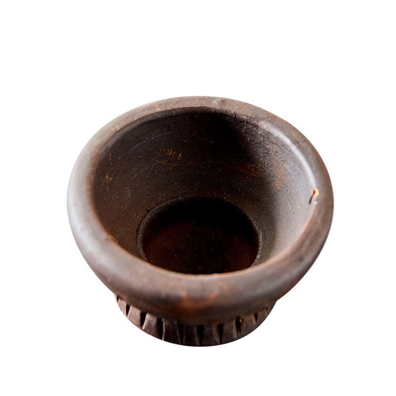 Muubs Fire Tealight Holder 2 PCS, hnědá/černá
