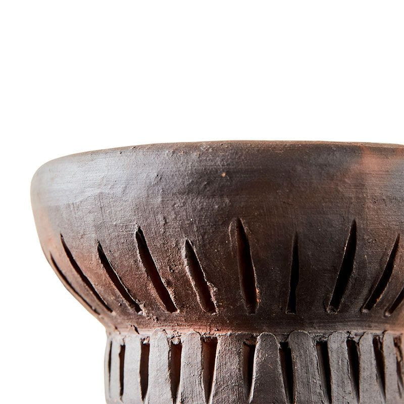 Muubs Fire Tealight Holder 2 PCS, hnědá/černá