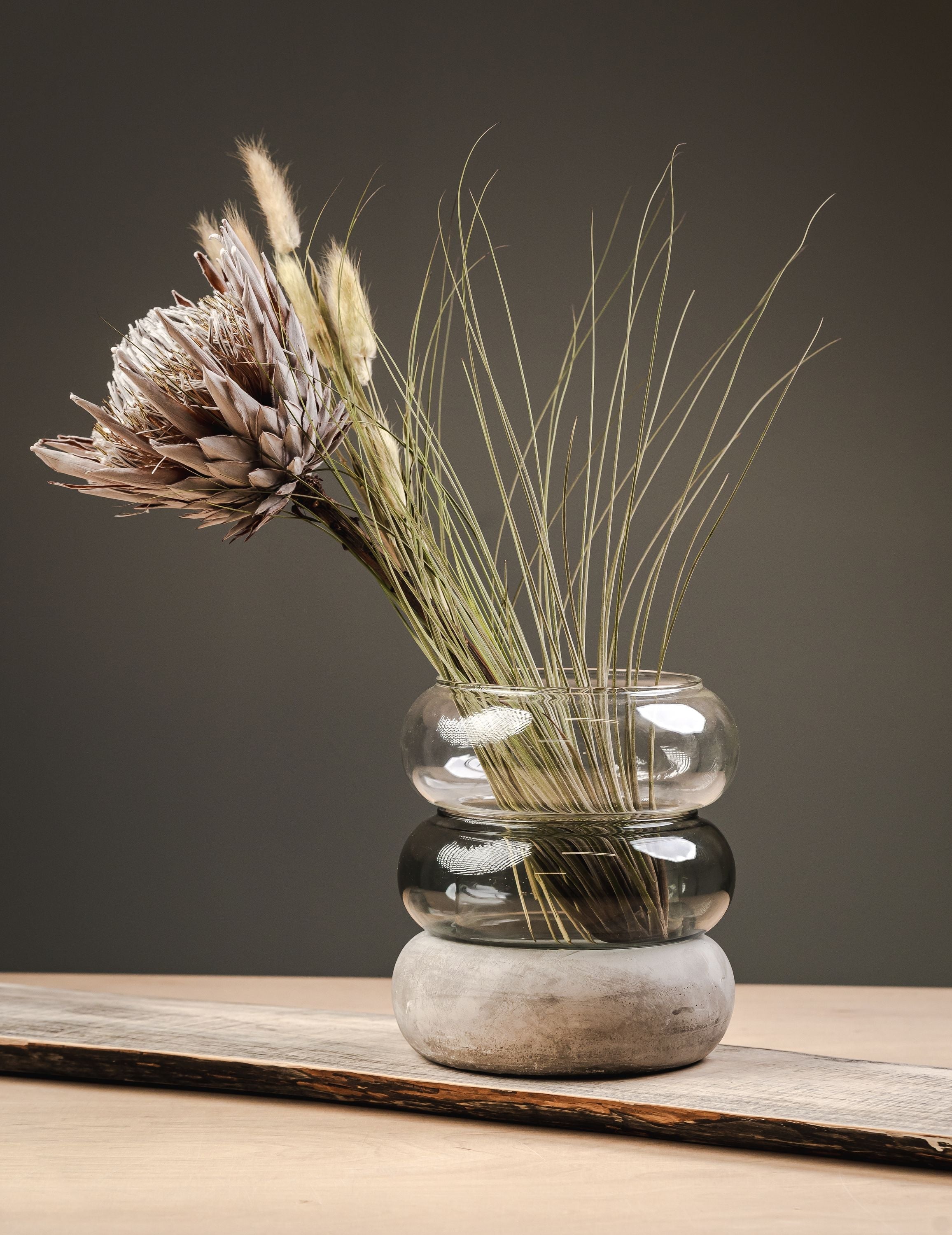 [product_category]-Muurla Bagel Vase, Grey-Muurla-6416114966196-346-165-00-MUU-12