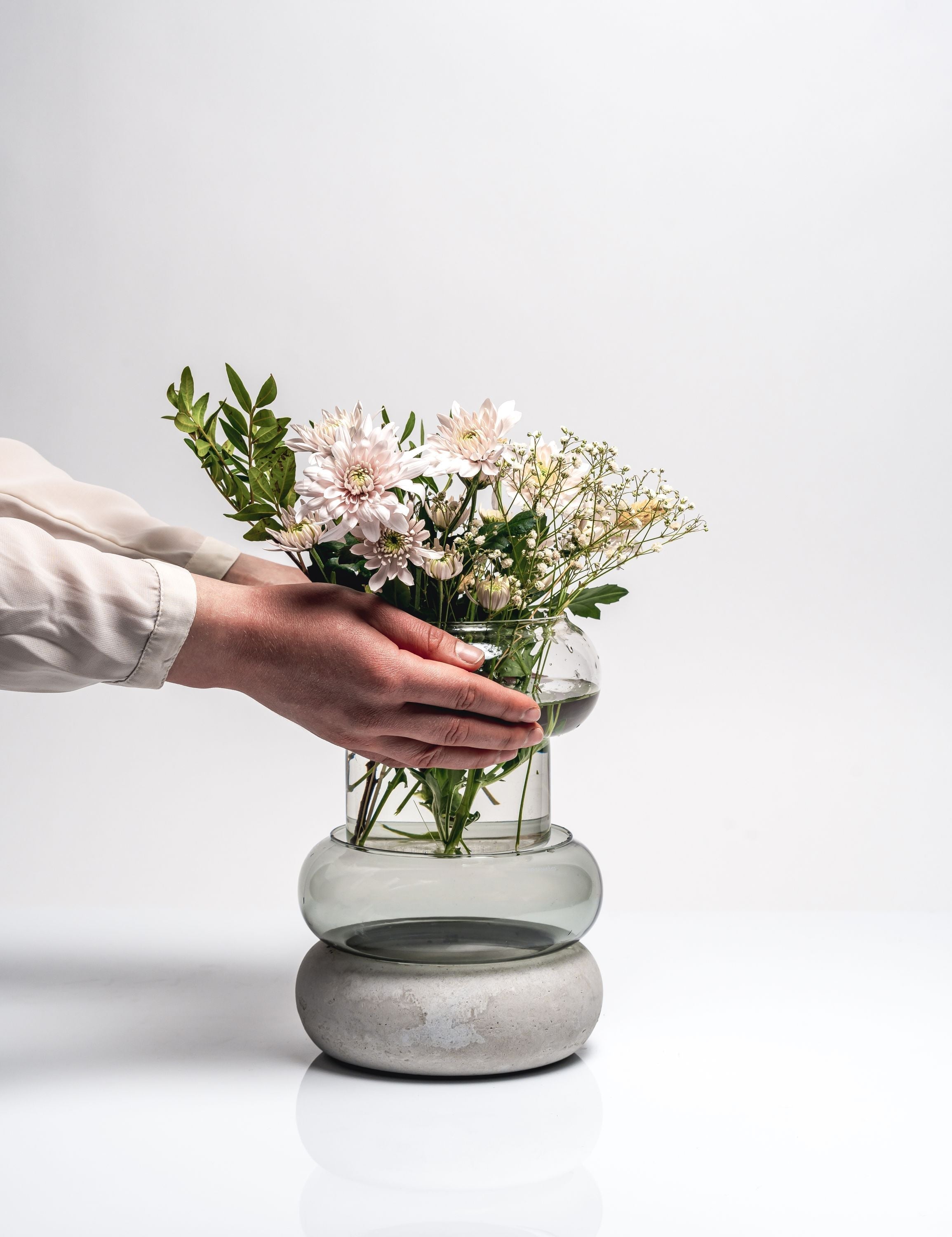 [product_category]-Muurla Bagel Vase, Grey-Muurla-6416114966196-346-165-00-MUU-8