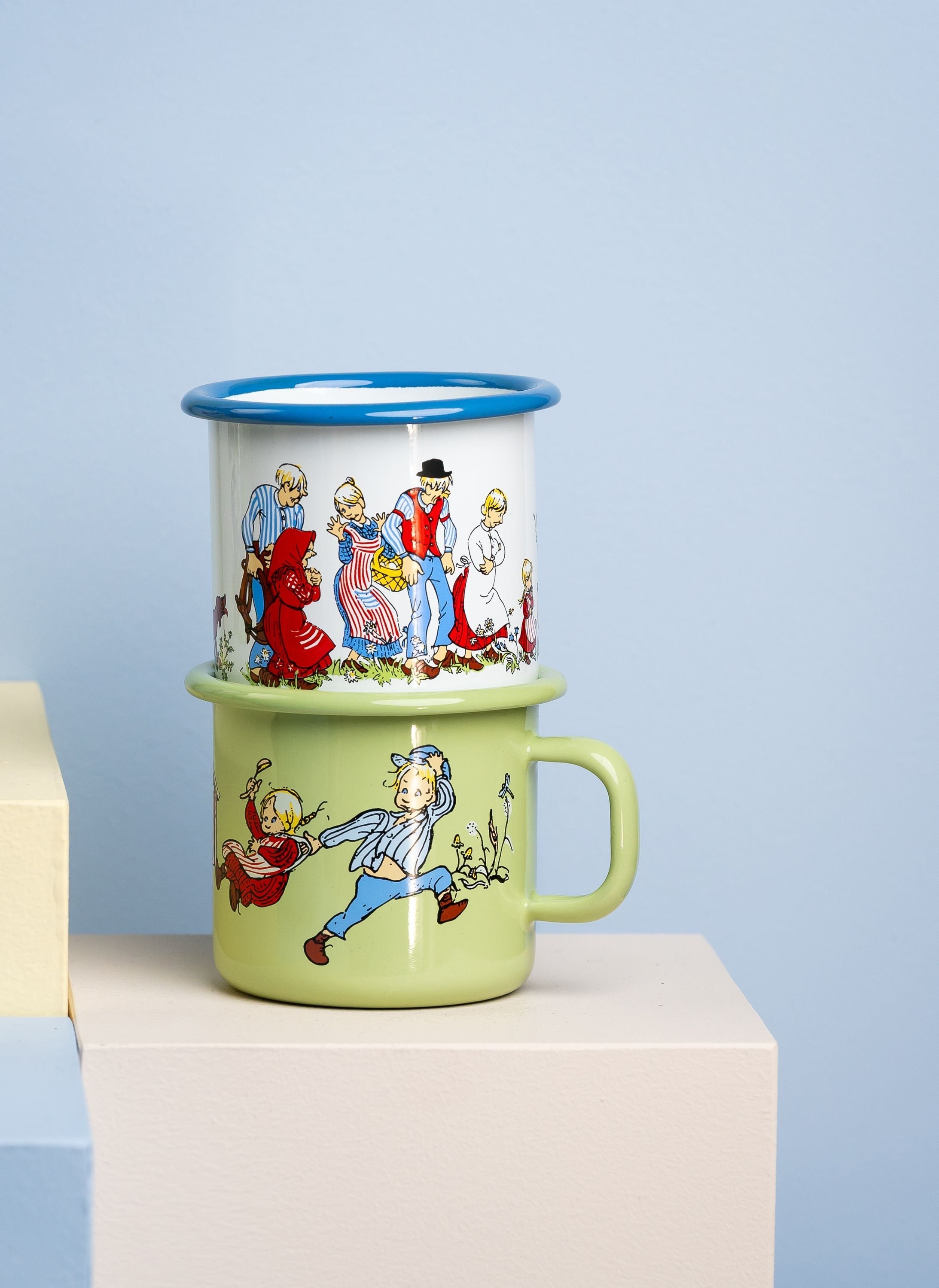 [product_category]-Muurla Emil Of Lönnerberga Enamel Mug, The Family-Muurla-6416114961979-1450-025-04-MUU-6