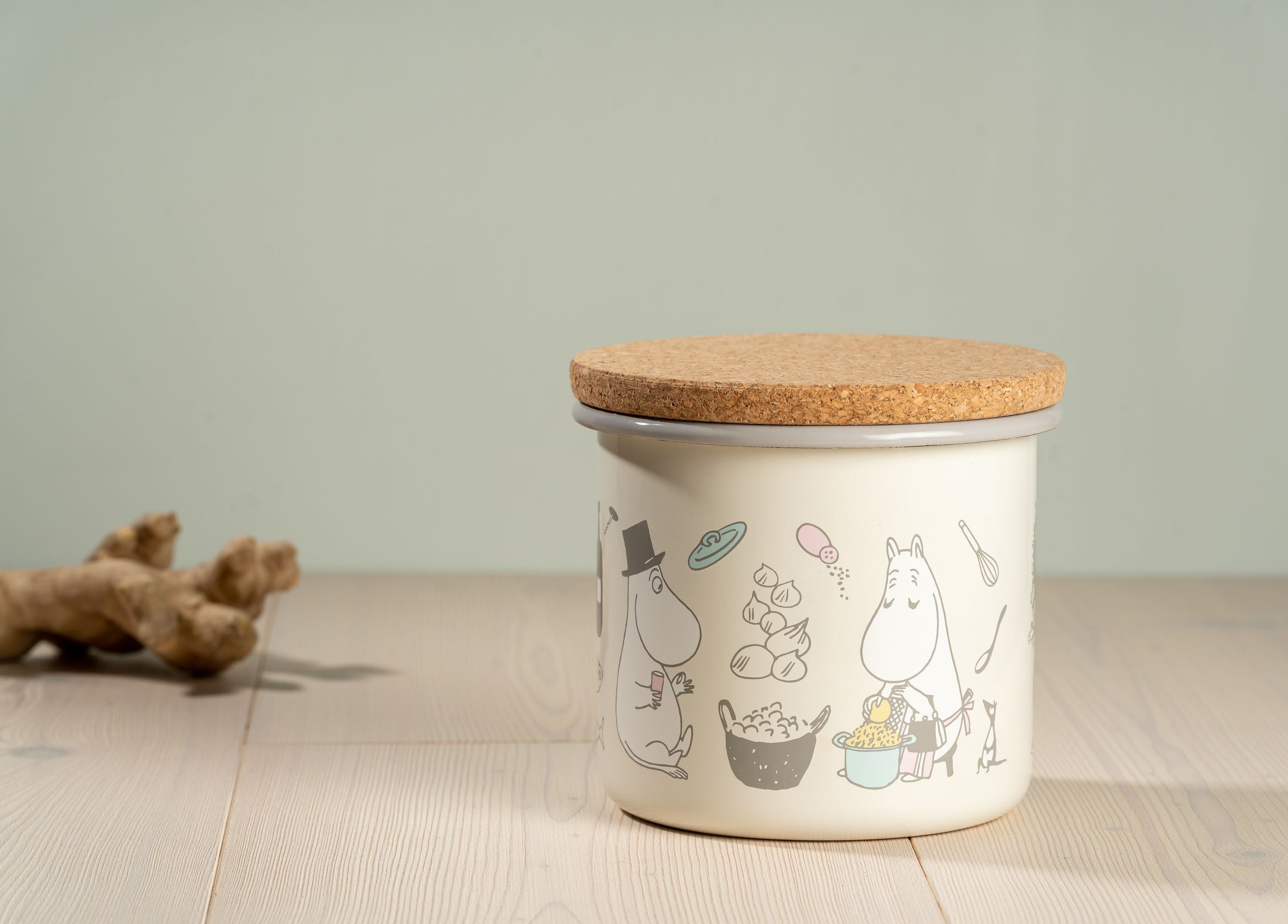 [product_category]-Muurla Moomin Bon Appétit Enamel Jar With Cork Lid-Muurla-6416114969777-1719-130-02-MUU-11