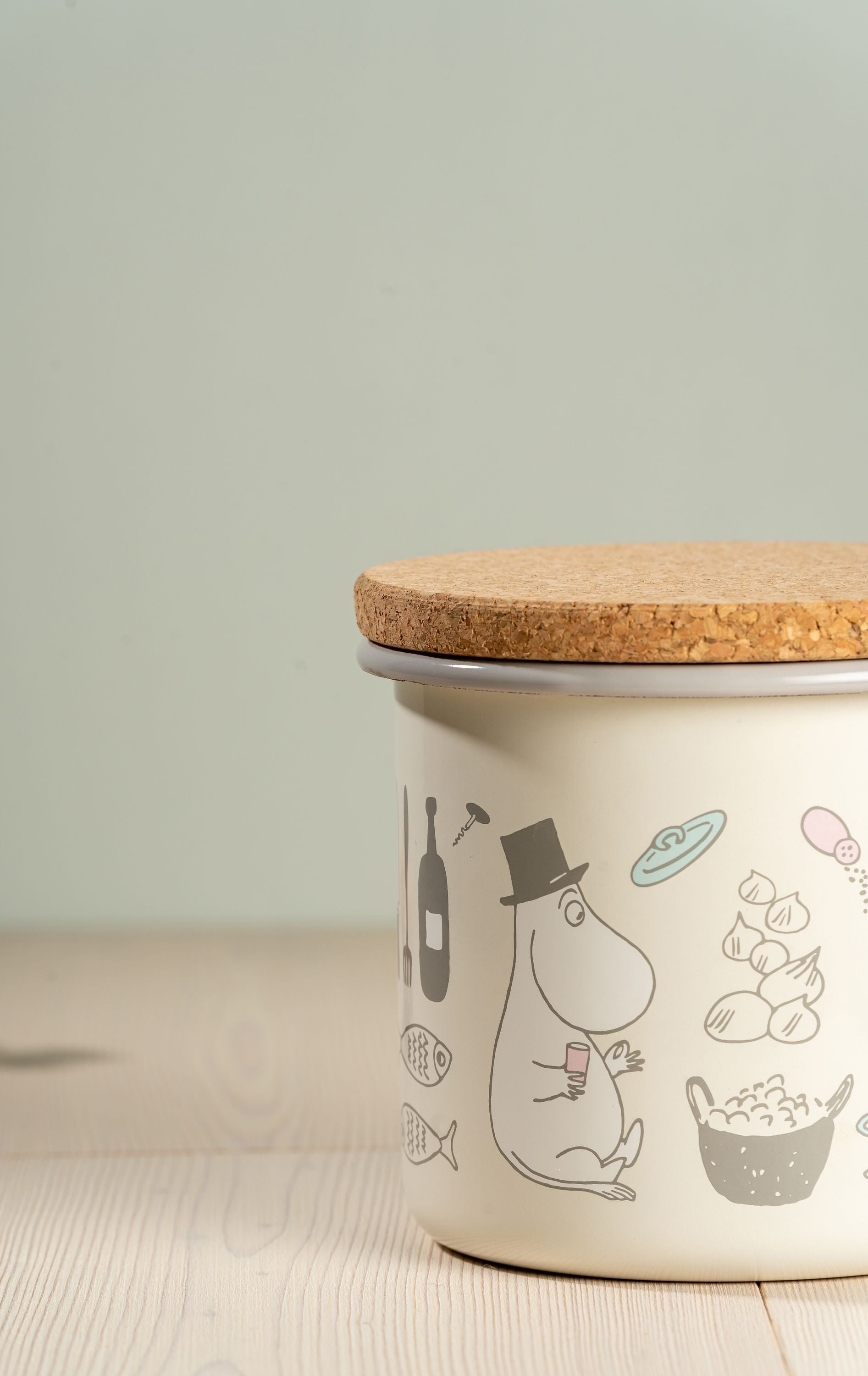 [product_category]-Muurla Moomin Bon Appétit Enamel Jar With Cork Lid-Muurla-6416114969777-1719-130-02-MUU-13