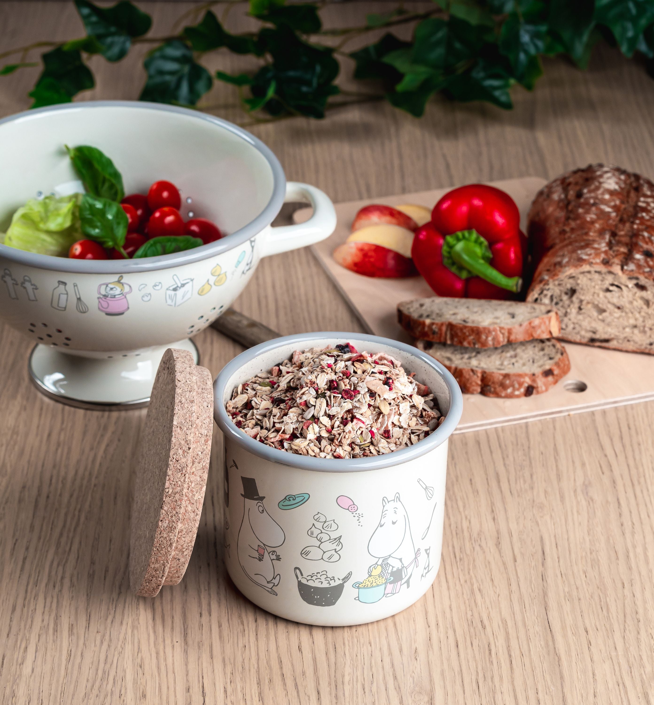 [product_category]-Muurla Moomin Bon Appétit Enamel Jar With Cork Lid-Muurla-6416114969777-1719-130-02-MUU-23