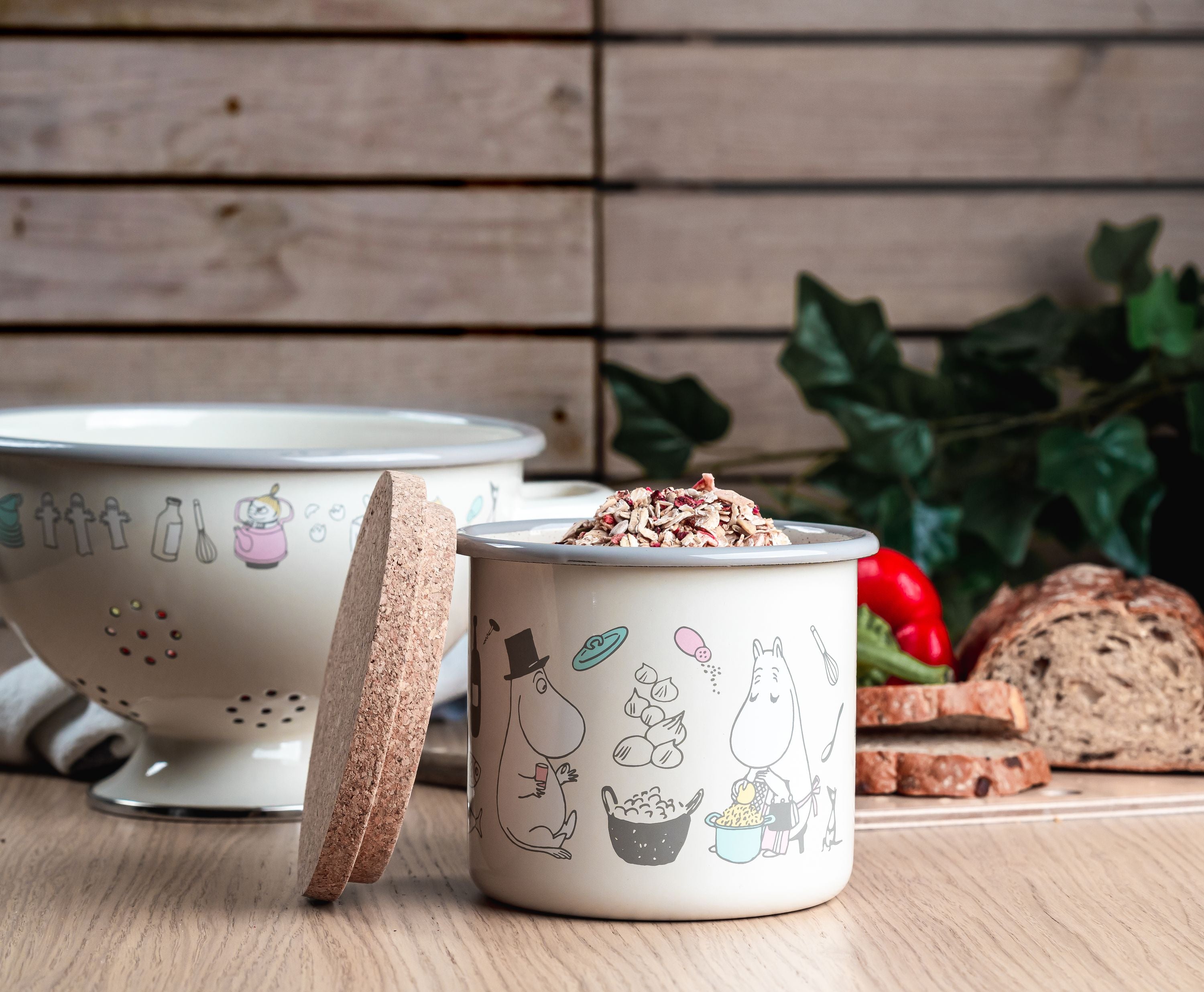 [product_category]-Muurla Moomin Bon Appétit Enamel Jar With Cork Lid-Muurla-6416114969777-1719-130-02-MUU-24