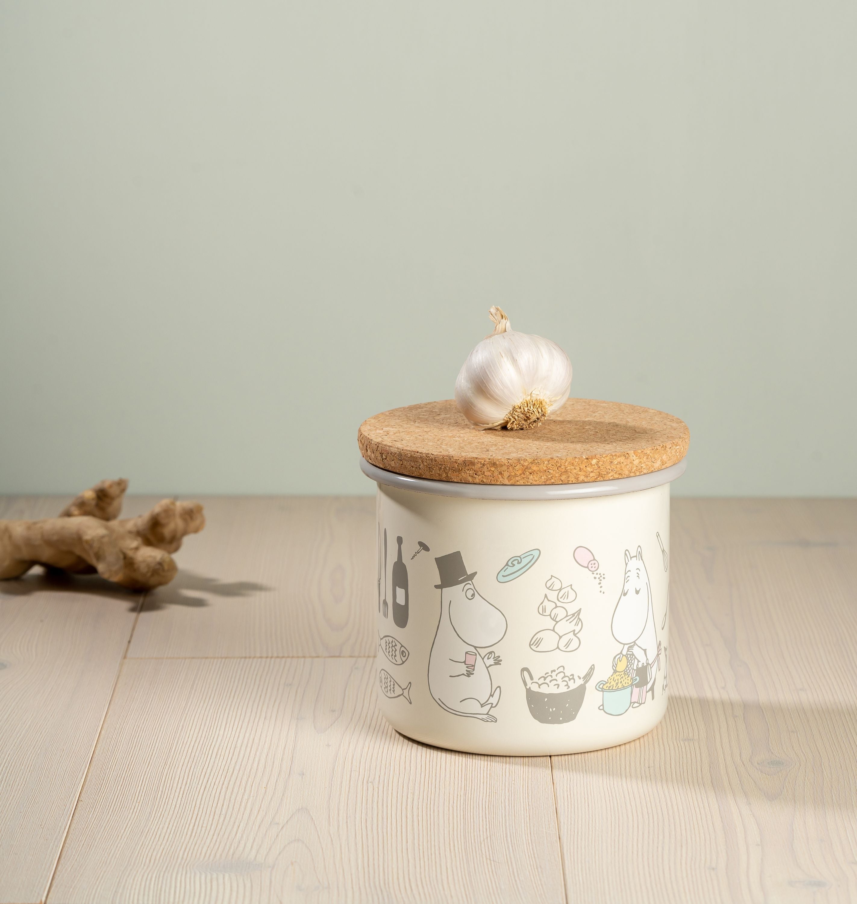 [product_category]-Muurla Moomin Bon Appétit Enamel Jar With Cork Lid-Muurla-6416114969777-1719-130-02-MUU-8