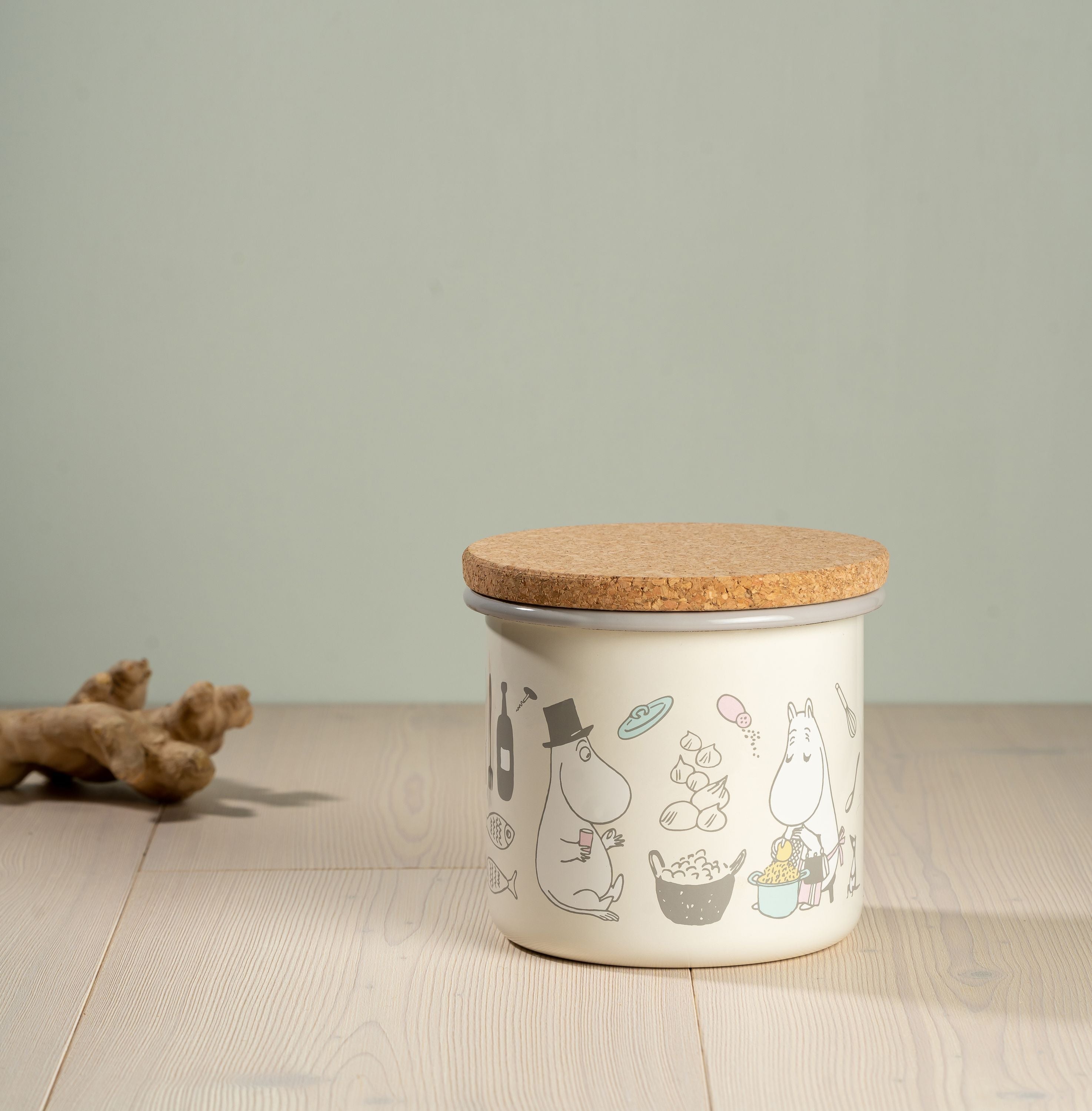[product_category]-Muurla Moomin Bon Appétit Enamel Jar With Cork Lid-Muurla-6416114969777-1719-130-02-MUU-9
