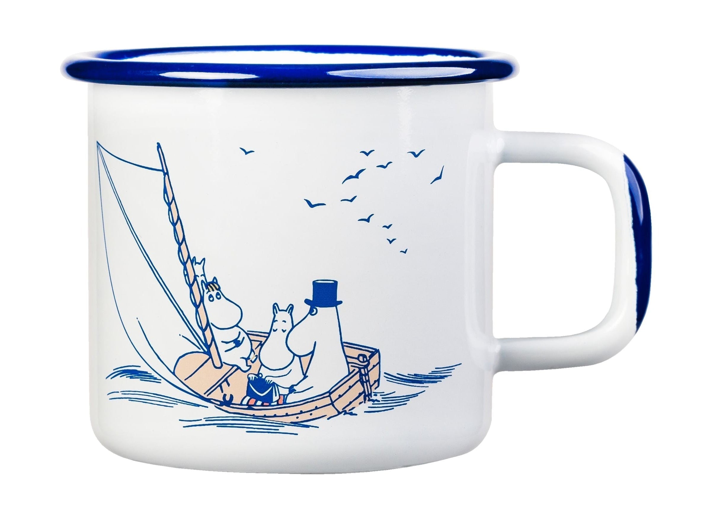 [product_category]-Muurla Moomin Enamel Mug Sailors, White-Muurla-6416114969791-1721-037-01-MUU-1